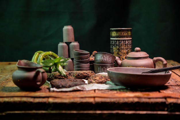 Traditional tea ceremony setting